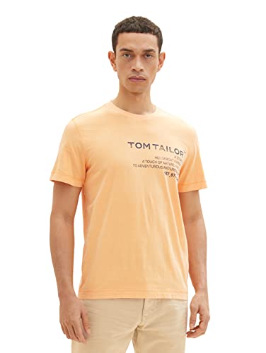 TOM TAILOR Herren 1035638 T-Shirt, 22225 - Washed Out Orange, L von TOM TAILOR