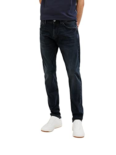 TOM TAILOR Herren 1035777 Troy Slim Jeans, 10170-Blue Black Denim, 38W / 32L von TOM TAILOR