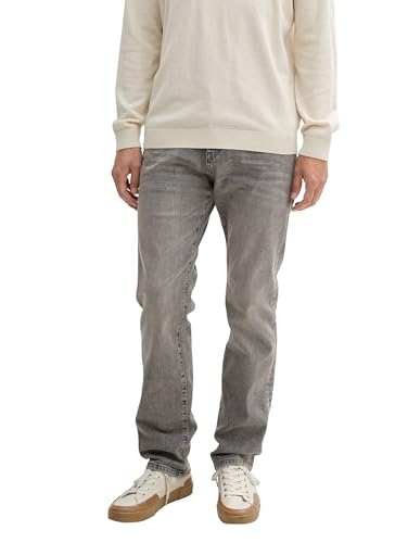 TOM TAILOR Herren 1035877 Jeans Marvin Straight, 10218-Used Light Stone Grey Denim, 36W x 34L von TOM TAILOR