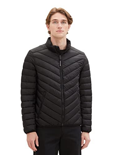 TOM TAILOR Herren 1036073 Lightweight Steppjacke mit Stehkragen, 29999-Black, XXXL von TOM TAILOR