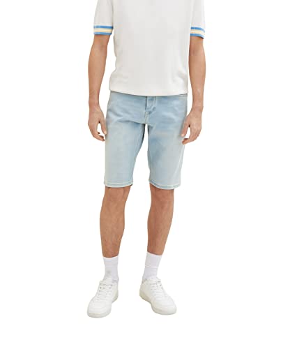 TOM TAILOR Herren 1036296 Jeans Bermuda Shorts mit Stretch, 10117-Used Bleached Blue Denim, 30 TOM TAILOR Herren 1036296 Jeans Bermuda Shorts mit Stretch, 10117-Used Bleached Blue Denim, 30 von TOM TAILOR