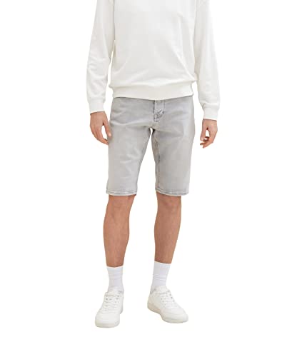 TOM TAILOR Herren 1036296 Jeans Bermuda Shorts mit Stretch, 10217-Used Bleached Grey Denim, 28 TOM TAILOR Herren 1036296 Jeans Bermuda Shorts mit Stretch, 10217-Used Bleached Grey Denim, 28 von TOM TAILOR