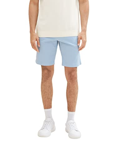 TOM TAILOR Herren 1036309 Slim Chino Bermuda Shorts mit Stretch, 17550-Soft Powder Blue, 30 von TOM TAILOR