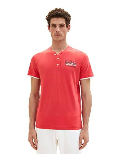 TOM TAILOR Herren 1036321 T-Shirt, 31045 - Soft Berry Red, L von TOM TAILOR