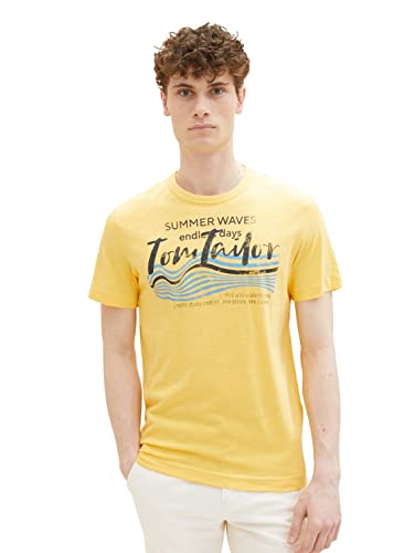 TOM TAILOR Herren 1036322 T-Shirt, 16719 - Corn Yellow, M von TOM TAILOR