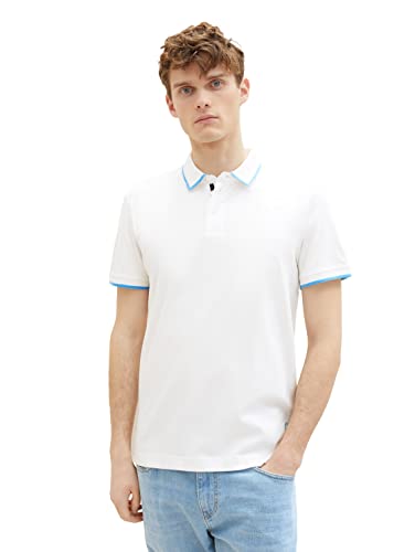 TOM TAILOR Herren 1036327 Poloshirt, 10332 - Off White, M von TOM TAILOR