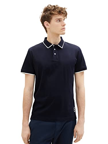 TOM TAILOR Herren 1036327 Poloshirt, 10668 - Sky Captain Blue, S von TOM TAILOR