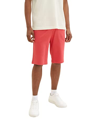 TOM TAILOR Herren 1036329 Bermuda Sweatpants Shorts, 31045 - Soft Berry Red, S von TOM TAILOR