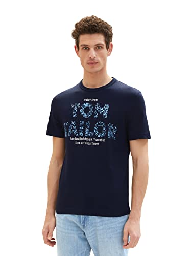 TOM TAILOR Herren 1036334 T-Shirt, 10668 - Sky Captain Blue, M von TOM TAILOR