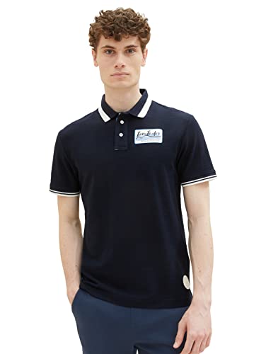 TOM TAILOR Herren 1036340 Poloshirt, 10668 - Sky Captain Blue, L von TOM TAILOR