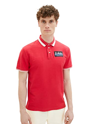 TOM TAILOR Herren 1036340 Poloshirt, 31045 - Soft Berry Red, 3XL von TOM TAILOR