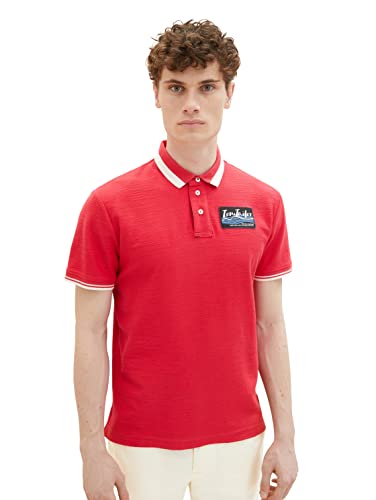 TOM TAILOR Herren 1036340 Poloshirt, 31045 - Soft Berry Red, XL von TOM TAILOR