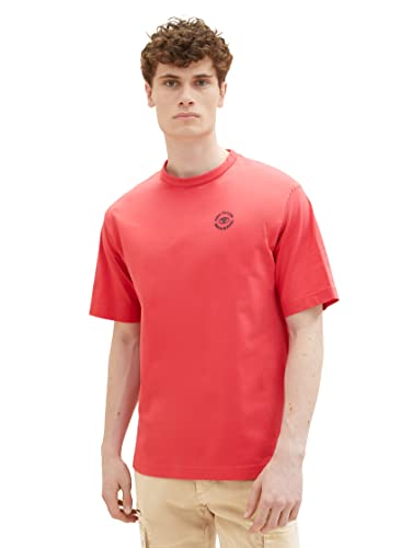 TOM TAILOR Herren 1036353 T-Shirt, 31045 - Soft Berry Red, L von TOM TAILOR