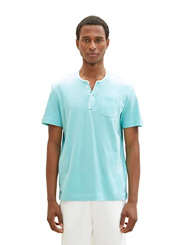 TOM TAILOR Herren 1036367 Serafino T-Shirt mit Brusttasche, 31046-Blue Tibetan Stone, M TOM TAILOR Herren 1036367 Serafino T-Shirt mit Brusttasche, 31046-Blue Tibetan Stone, M von TOM TAILOR