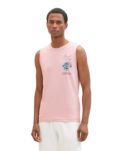 TOM TAILOR Herren 1036399 Tanktop mit Foto-Print, 11055-Morning Pink, 3XL von TOM TAILOR