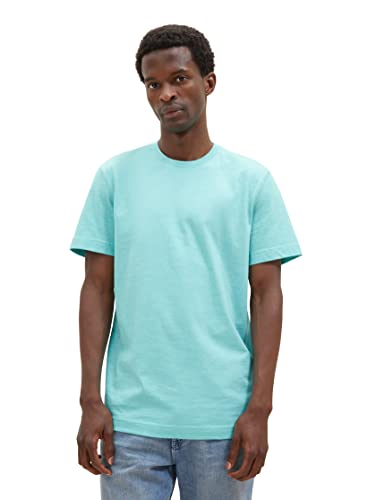 TOM TAILOR Herren 1036417 Basic T-Shirt, 32036-Aqua Streaky Melange, 3XL von TOM TAILOR