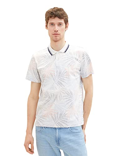 TOM TAILOR Herren 1036441 Poloshirt mit Allover-Print, 31837-Orange Colorful Leaf Design, L TOM TAILOR Herren 1036441 Poloshirt mit Allover-Print, 31837-Orange Colorful Leaf Design, L von TOM TAILOR