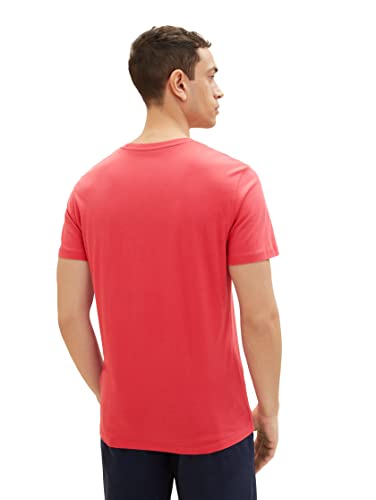 TOM TAILOR Herren 1036952 T-Shirt, 31045 - Soft Berry Red, XXL von TOM TAILOR