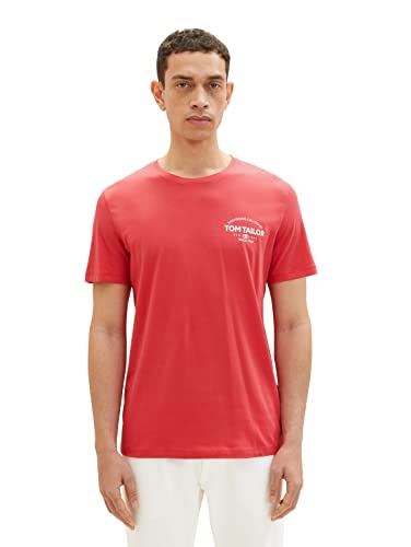 TOM TAILOR Herren 1036958 T-Shirt, 31045 - Soft Berry Red, L von TOM TAILOR