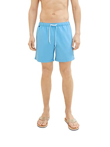 TOM TAILOR Herren 1037011 Basic Badeshorts, 18395-Rainy Sky Blue, XXL von TOM TAILOR