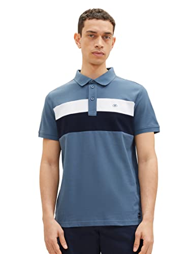 TOM TAILOR Herren 1037068 Poloshirt, 10877 - China Blue, XS von TOM TAILOR