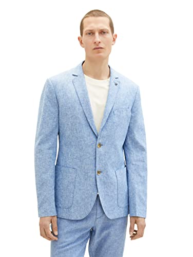 TOM TAILOR Herren 1037190 Sakko, 26507 - Helsinki Night Blue Chambray, 44 von TOM TAILOR