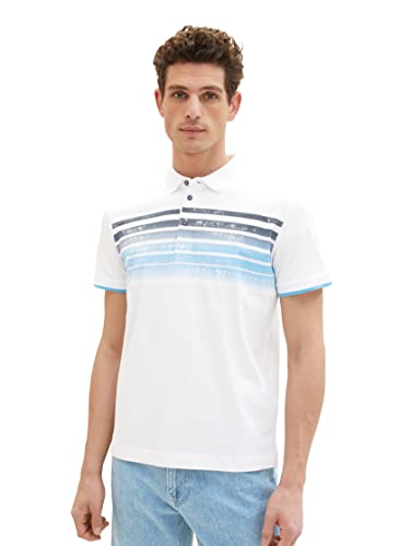 TOM TAILOR Herren 1037278 Poloshirt, 20000 - White, L von TOM TAILOR