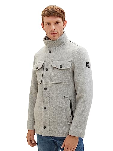 TOM TAILOR Herren 1037345 2-in-1 Wollmantel mit integrierter Innenjacke, 30507-light Stone Grey Wool Twill, XXXL TOM TAILOR Herren 1037345 2-in-1 Wollmantel mit integrierter Innenjacke, 30507-light Stone Grey Wool Twill, XXXL von TOM TAILOR