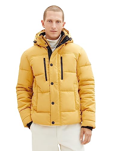 TOM TAILOR Herren 1037346 Winterjacke mit Abnehmbarer Kapuze, 10533-golden Fall, M von TOM TAILOR
