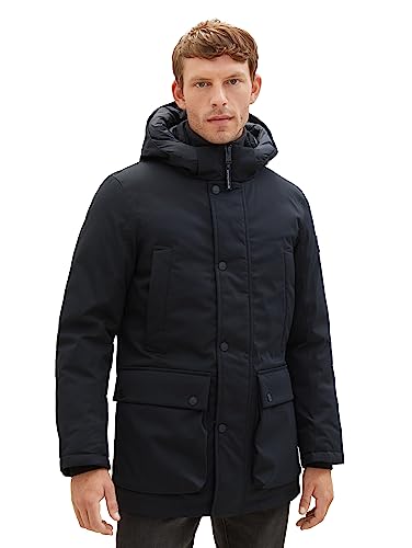 TOM TAILOR Herren 1037347 Arctic Winterpaka mit Abnehmbarer Kapuze, 29999-Black, XL von TOM TAILOR