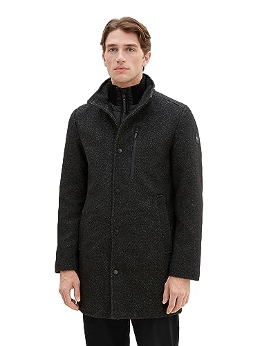 TOM TAILOR Herren 1037349 2-in-1 Wollmantel mit integrierter Innenjacke, 32521-snow Wool Structure, XXL von TOM TAILOR