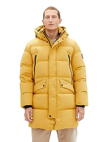 TOM TAILOR Herren 1037357 Recycled Down Puffer-Parka mit Abnehmbarer Kapuze, 10533-golden Fall, M von TOM TAILOR