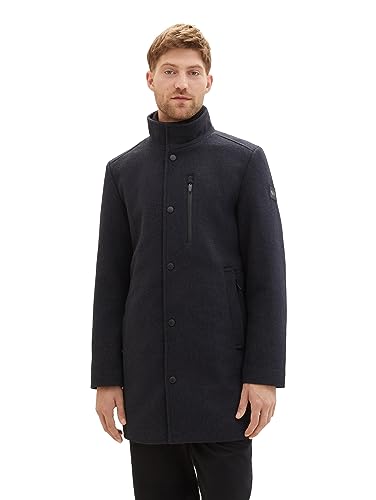 TOM TAILOR Herren 1037362 2-in-1 Wollmantel mit integrierter Innenjacke, 24258-navy Blue Structure, XXL TOM TAILOR Herren 1037362 2-in-1 Wollmantel mit integrierter Innenjacke, 24258-navy Blue Structure, XXL von TOM TAILOR