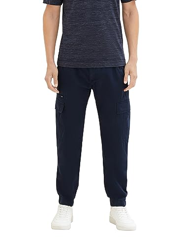 TOM TAILOR Herren 1037550 Regular Fit Cargo Hose aus Baumwolle, 10668-sky Captain Blue, XXXL von TOM TAILOR