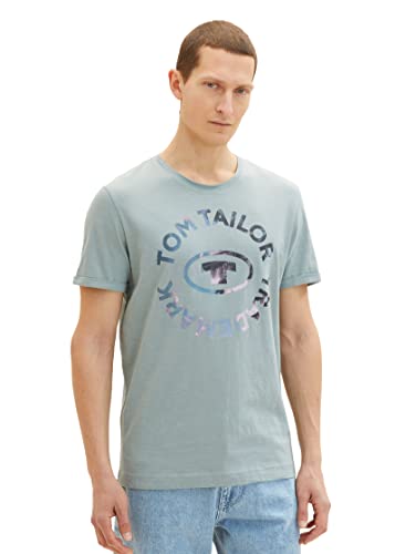 TOM TAILOR Herren 1037993 T-Shirt, 28129 - Light Ice Blue, M von TOM TAILOR