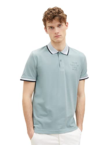 TOM TAILOR Herren 1037994 Poloshirt, 28129 - Light Ice Blue, M von TOM TAILOR