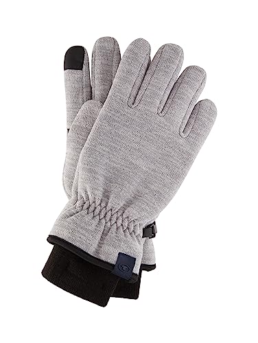 TOM TAILOR Herren 1038520 Handschuhe mit funktionalen Fingerspitzen, 12035-Grey Heather Melange, S/M von TOM TAILOR