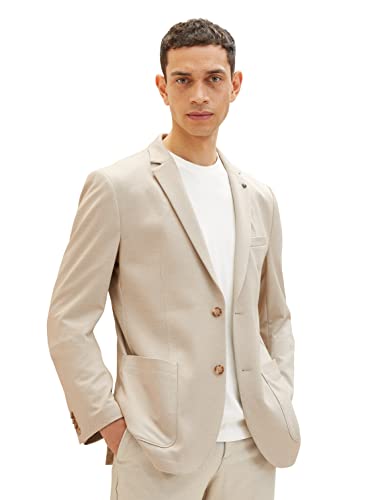 TOM TAILOR Herren 1038545 Sakko, 31658 - Sand Dobby Structure, 44 von TOM TAILOR