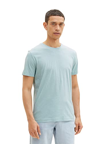 TOM TAILOR Herren 1038664 Basic T-Shirt, 30463-Dusty Mint Blue, XXL von TOM TAILOR