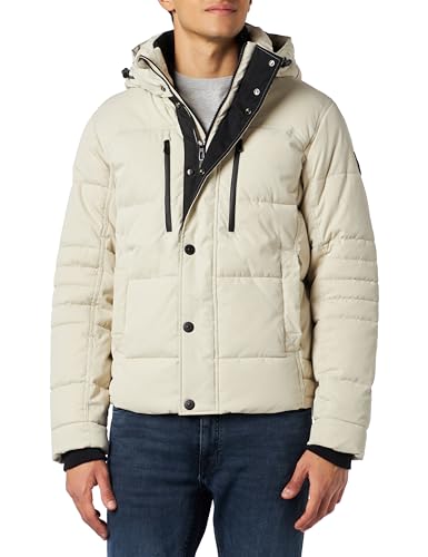 TOM TAILOR Herren 1038935 Winterjacke mit Abnehmbarer Kapuze, 26199-beige Alfalfa, XL von TOM TAILOR