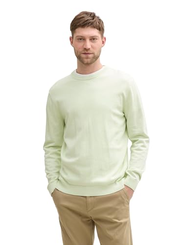 TOM TAILOR Herren 1039810 Strickpullover mit Crewneck, 37708-Sweet Lime Light Melange, X-Large TOM TAILOR Herren 1039810 Strickpullover mit Crewneck, 37708-Sweet Lime Light Melange, X-Large von TOM TAILOR