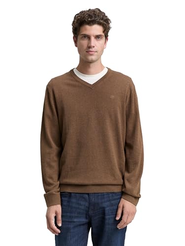 TOM TAILOR Herren 1039811 Pullover, 38678-Dark Taupe Melange, M TOM TAILOR Herren 1039811 Pullover, 38678-Dark Taupe Melange, M von TOM TAILOR