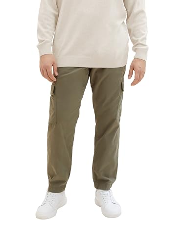 TOM TAILOR Herren 1039929 Regular Fit Cargo Hose aus Baumwolle, 10415-Dusty Olive Green, 5XL TOM TAILOR Herren 1039929 Regular Fit Cargo Hose aus Baumwolle, 10415-Dusty Olive Green, 5XL von TOM TAILOR