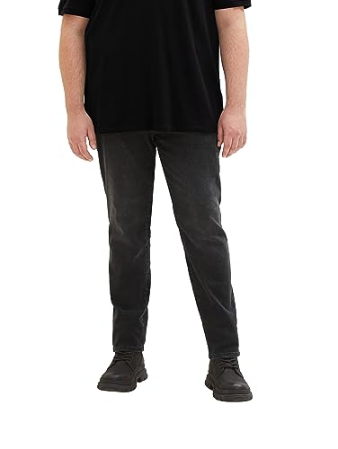 TOM TAILOR Herren 1039934 Josh Regular Slim Jeans, 10250-used Dark Stone Black Denim, 46/32 von TOM TAILOR