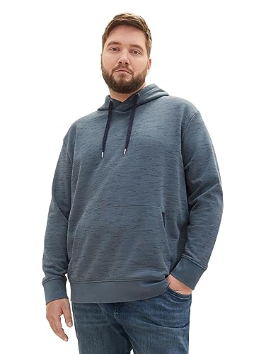 TOM TAILOR Herren 1039952 Basic Hoodie Optik, 32437-dusty Dark Teal Spacedye, 3XL TOM TAILOR Herren 1039952 Basic Hoodie Optik, 32437-dusty Dark Teal Spacedye, 3XL von TOM TAILOR