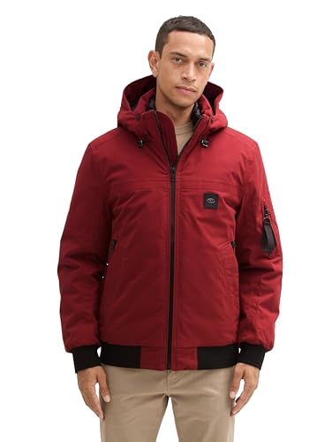 TOM TAILOR Herren 1041320 Blouson Jacke mit Polsterung, 13721-Burgundy Dark Red, 3XL von TOM TAILOR
