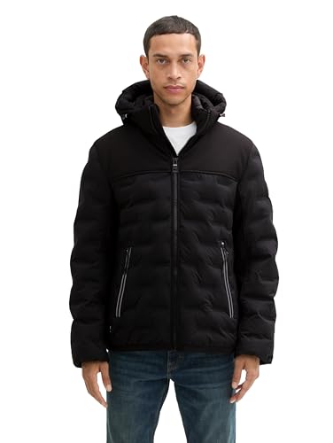TOM TAILOR Herren 1041324 Hybrid Pufferjacke mit Abnehmbarer Kapuze, 29999-Black, M TOM TAILOR Herren 1041324 Hybrid Pufferjacke mit Abnehmbarer Kapuze, 29999-Black, M von TOM TAILOR