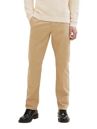 TOM TAILOR Herren Regular Fit Basic Chino Hose, 10942 - Beach Sand, 33/32 von TOM TAILOR