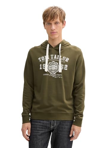 TOM TAILOR Herren 1042270 Sweatshirt, 10366-Black Olive, L von TOM TAILOR