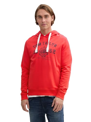 TOM TAILOR Herren 1042270 Sweatshirt, 21619-Power Red, M von TOM TAILOR